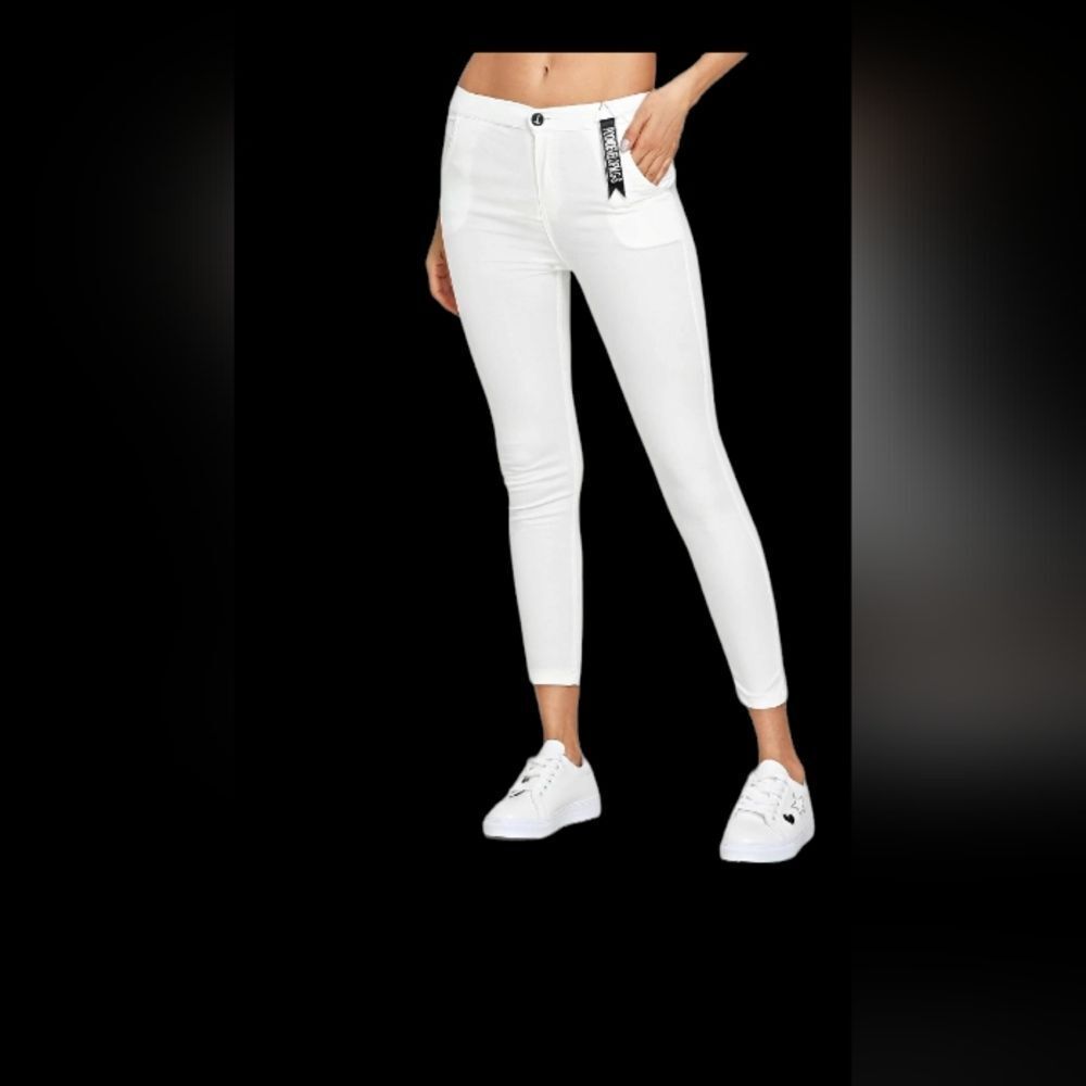 Shein High stretch with pockets, white skinny jeans